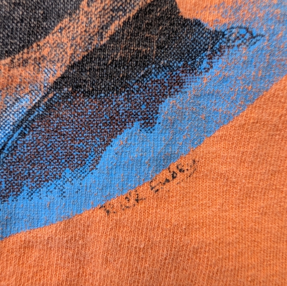 Rare Vintage Rick Embry Emmett Kelly Weary Willy Sad Orange Clown Sleep Shirt L - Picture 7 of 14